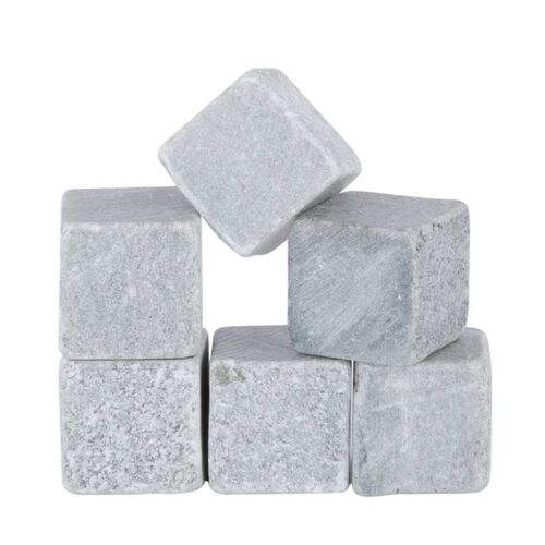 Viski Glacier Rocks Soapstone Cube, Set of 6