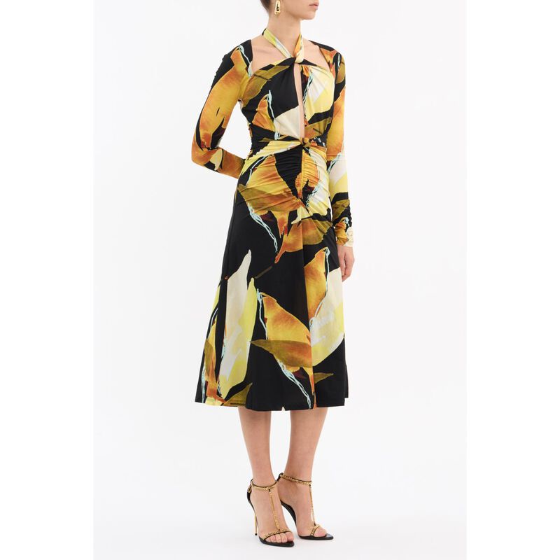 Rebecca Vallance Petals Of Paradise L/S Midi Dress image number 3