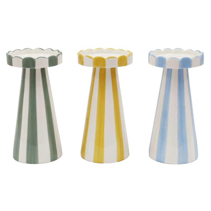 SIL Interiors Stripe Pillar Candle Holder 20cm image number 3