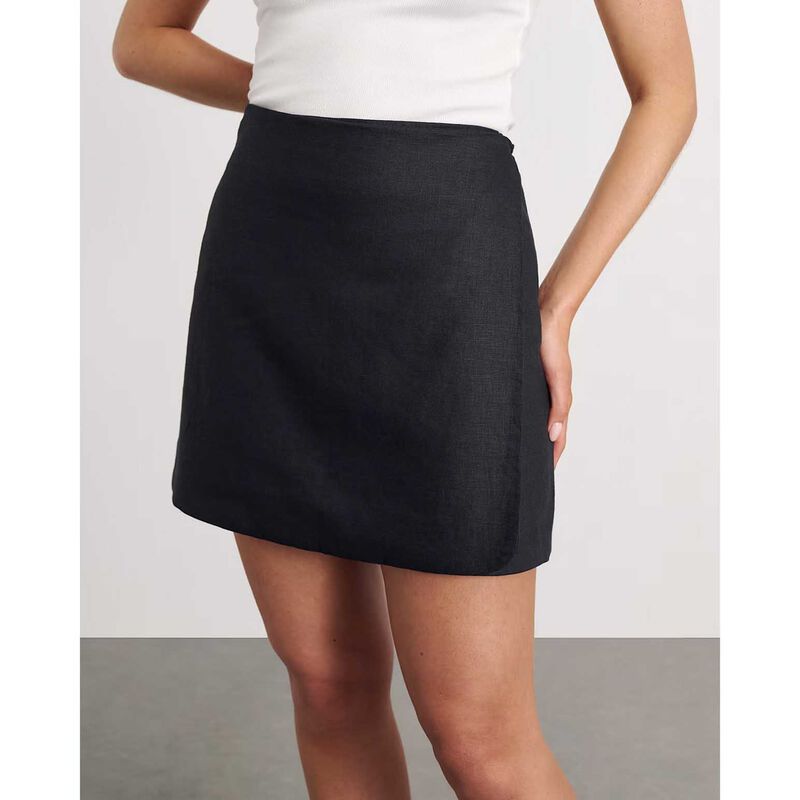 JAG Stella Linen Wrap Mini Skirt image number 2