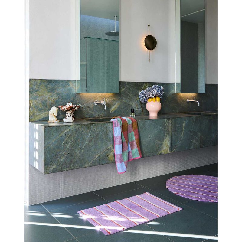 Kip&Co Lavender Field Stripe Bamboo Bath Mat image number 1