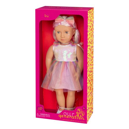 Our Generation Dolls 18" Regular Doll In Rainbow Outfit - Iris