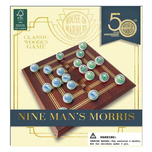 House Of Marbles Mini Board Game - Nine Man's Morris