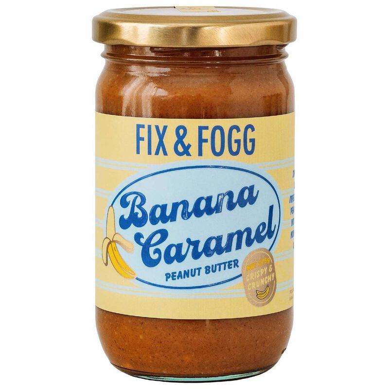 Fix & Fogg Banana Caramel Crispy & Crunchy Peanut Butter 275g image number 0