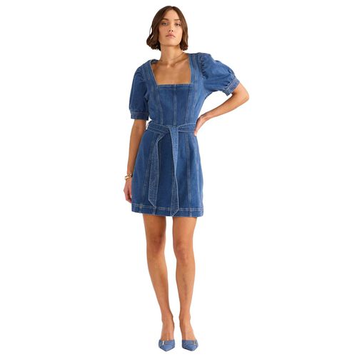 MINKPINK Ellis Denim Panel Mini Dress