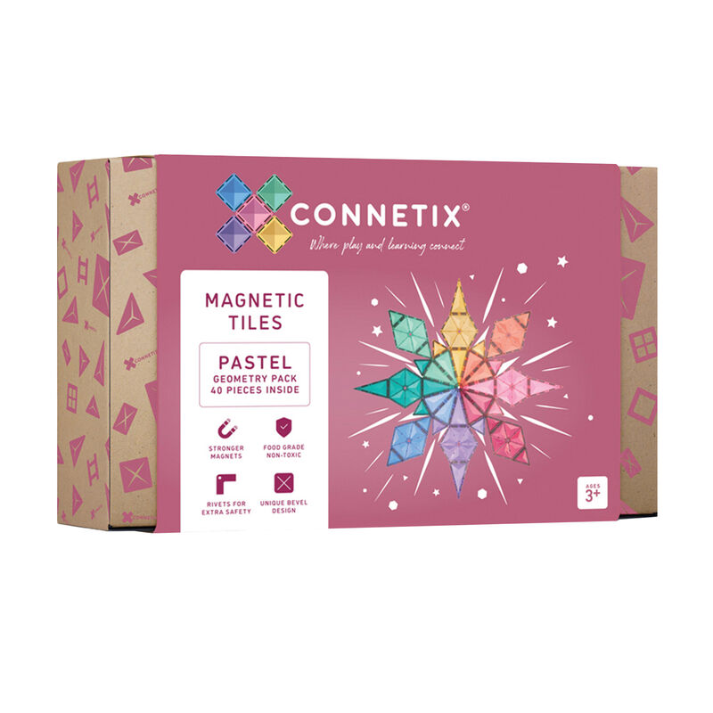 Connetix Tiles 40 Piece Pastel Geometry Pack image number 0