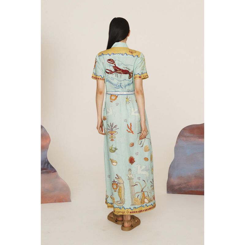 ALÉMAIS Surrealist Summer Shirtdress image number 1