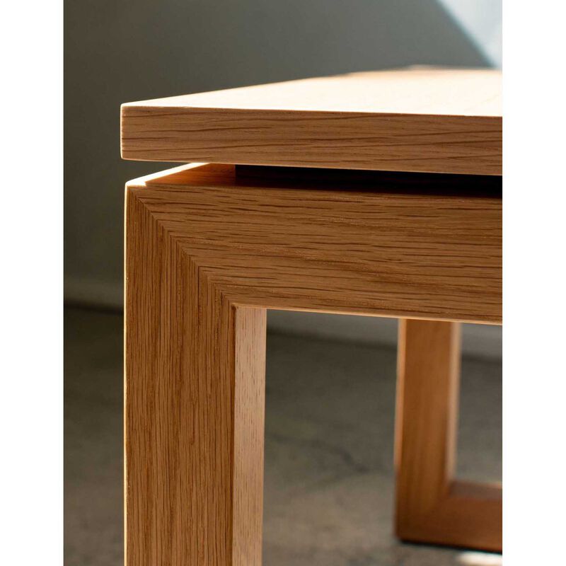 Citt&agrave; Framed Side Table Oak 60x60x35.4cmh image number 2