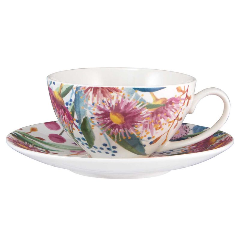 Maxwell & Williams RB Gardens Eucalyptus Bloom Coupe Cup & Saucer 200ml image number 0