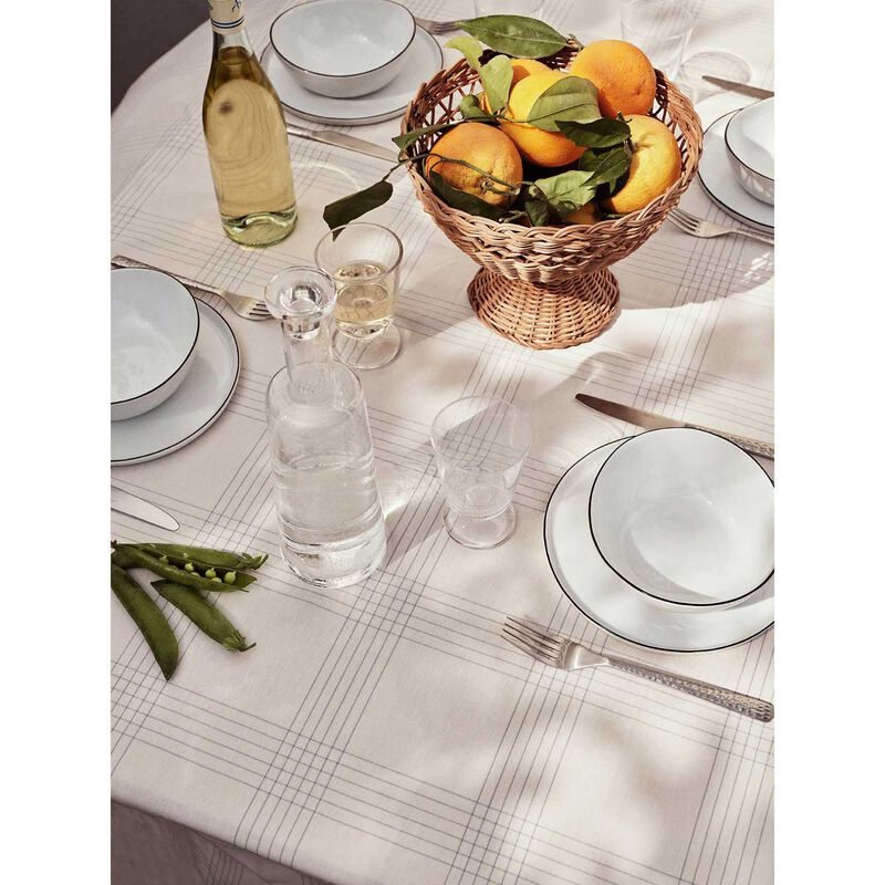 Broste Tablecloth Alice - Black/Natural 160*300 image number 1