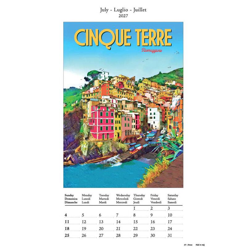 Istituto Fotocromo Italian Riviera Italiano Medium Art Calendar 2027 image number 1