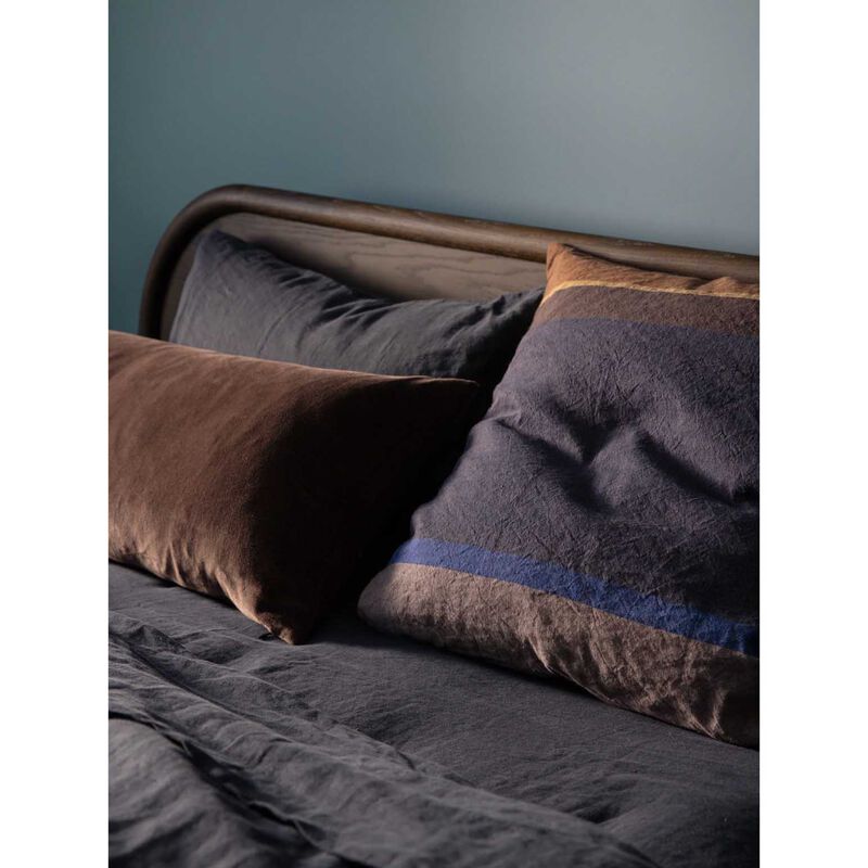 Citt&agrave; Obi Euro Cushion Cover Blue Black/Dijon 65x65cm image number 1