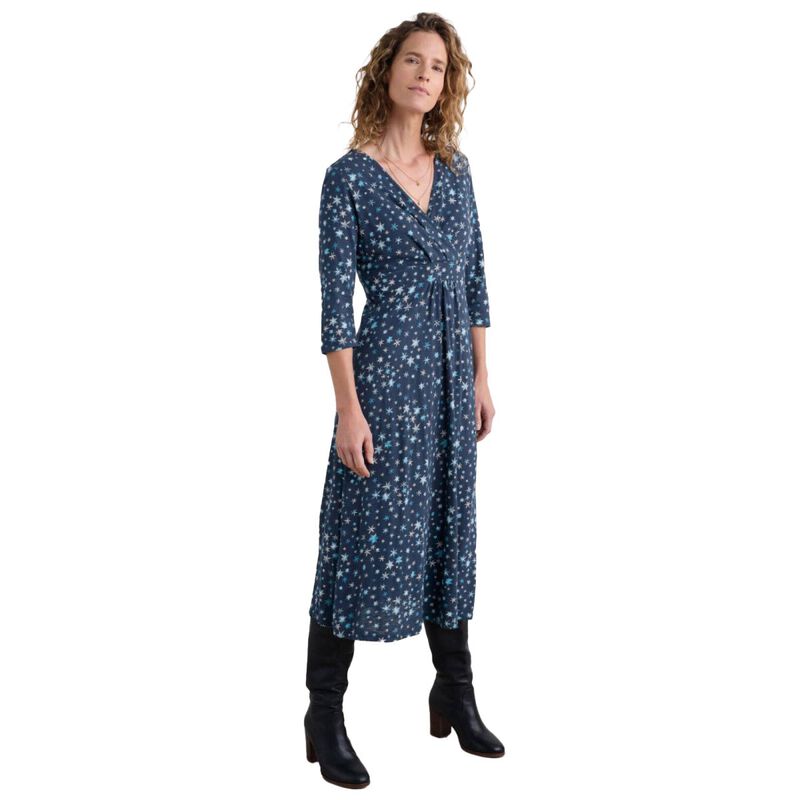 Seasalt Cornwall 3/4 Chapelle Dress Snow Stars Maritime image number 0