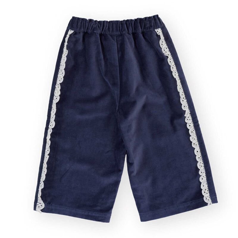 Goldie + Ace Velour Broderie Wide Leg Pant 1-2Y image number 1