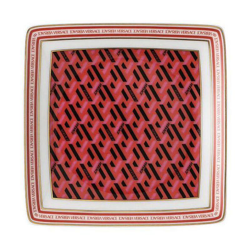 Versace La Greca Square Dish 12cm - Red image number 0