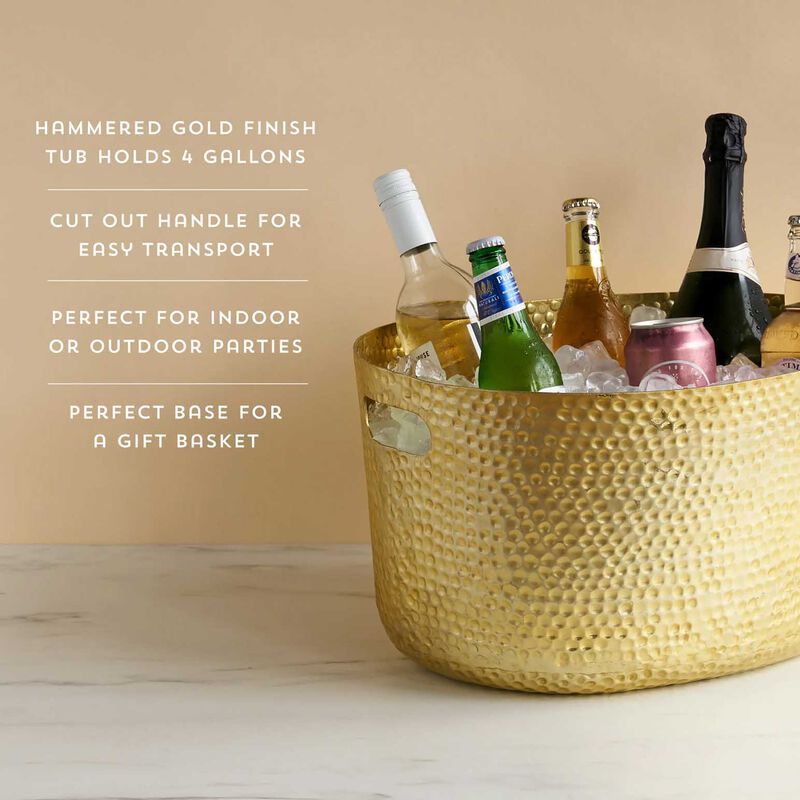 Gold Hammered Tub By Twine Living&reg; image number 2