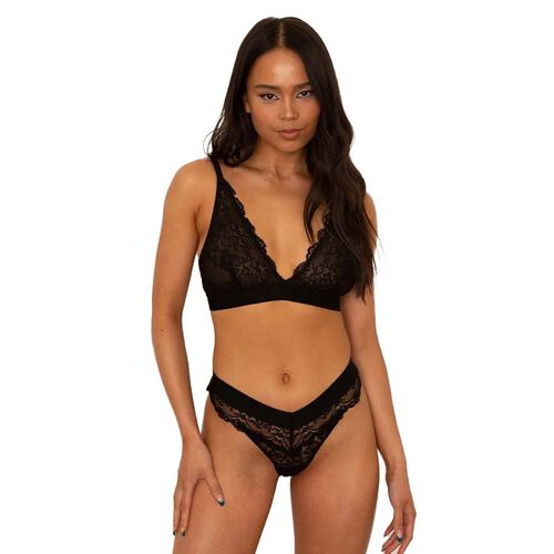 Lemonade Dolls Lace V-Brazilian