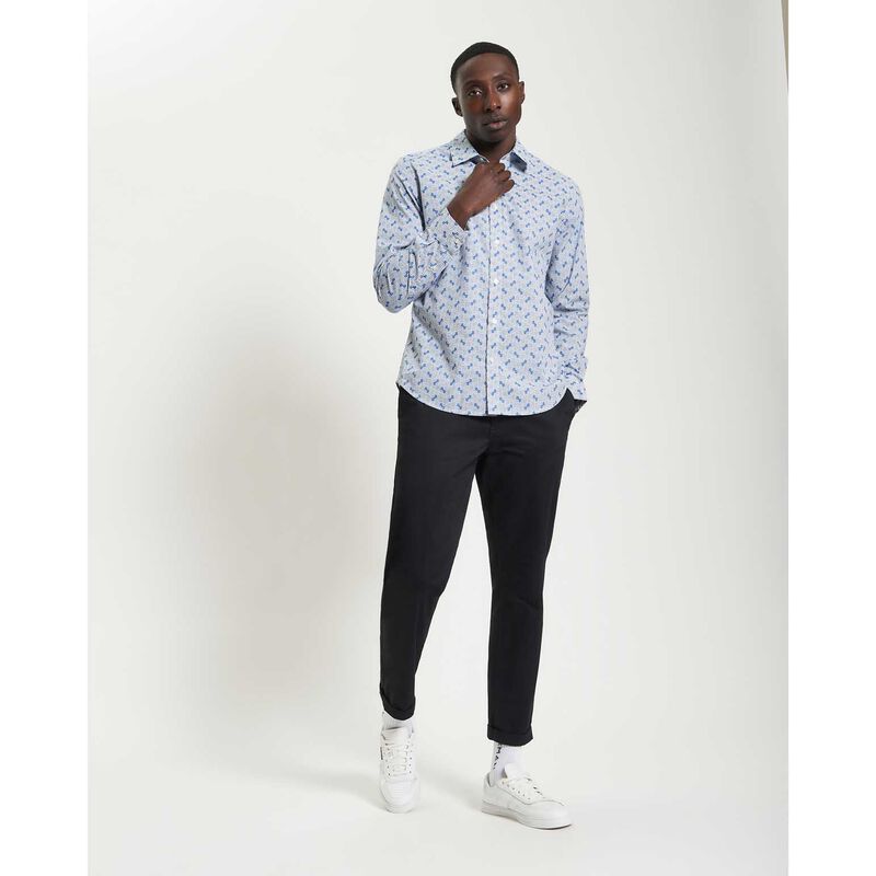 Ben Sherman Linear Print Long Sleeve Shirt image number 3