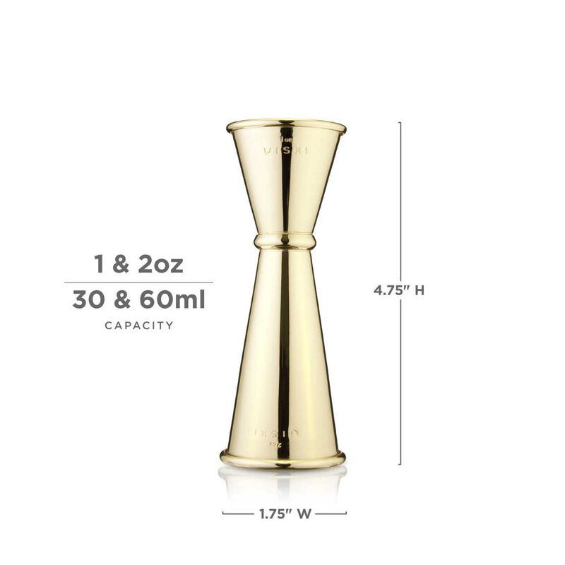 Viski Belmont™ Large Japanese Style Gold "Makoto" Jigger image number 2