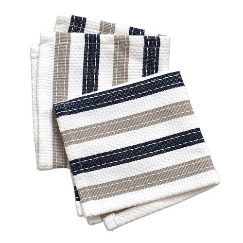 Wallace Cotton Stripe Washcloth Set Of 2