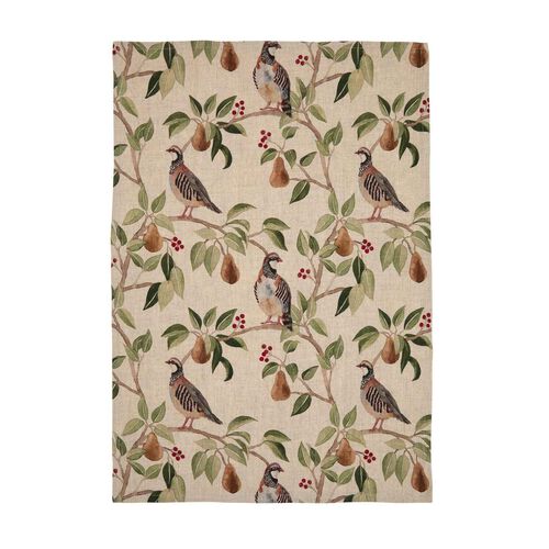 Wallace Cotton Partridge Linen Tea Towel