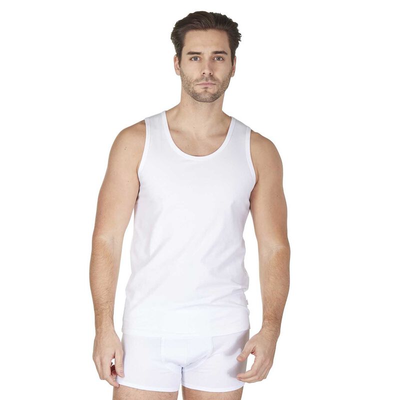 Haigman Cotton Elastane Sless Vests - 2 Pack image number 3