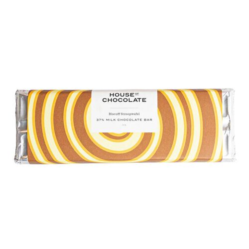 House of Chocolate Biscoff Stroopwaffel Milk Chocolate Bar 220g