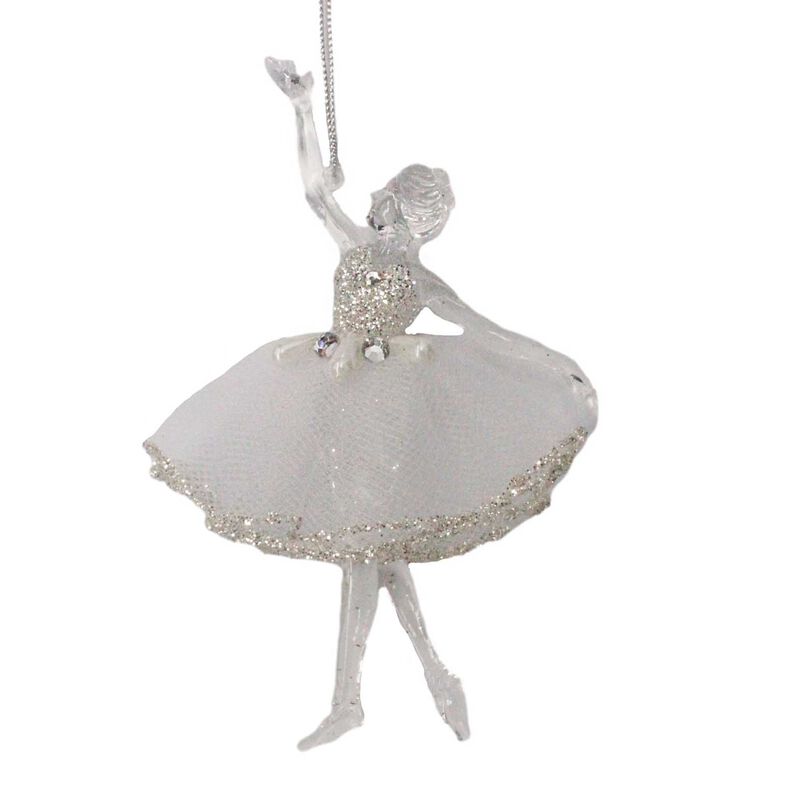 Ballerina With 1 Arm Raised. Pearls On Skirt 16cm image number 0