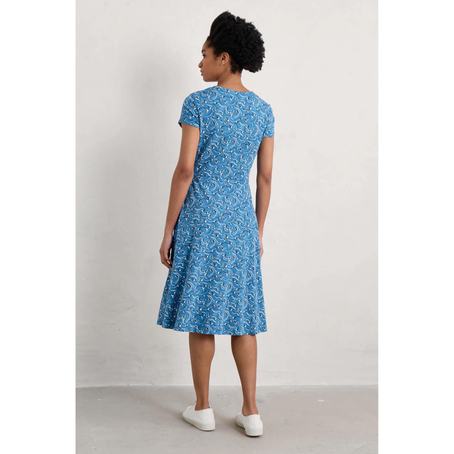 Seasalt Cornwall Pier View Dress River Birds Sailboats Ballantynes Department Store