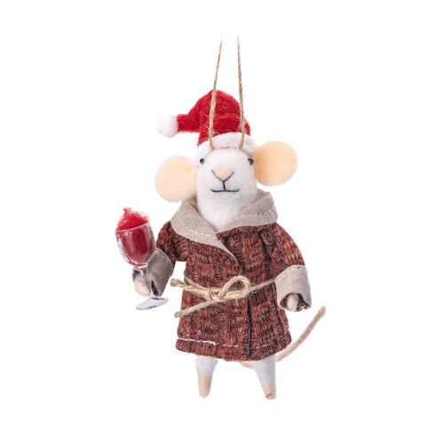 Sass & Belle Tipple Mouse Felt Decoration