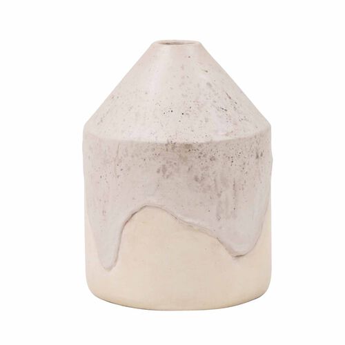 Maytime Helene Vase - Dripped Cream