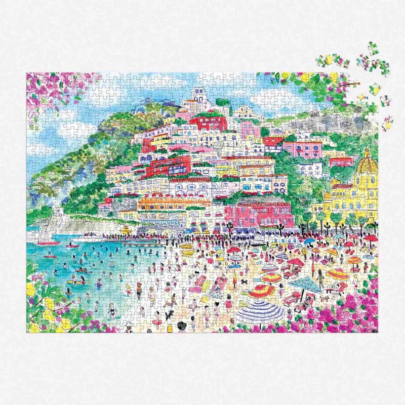 Galison Michael Storrings Coast of Italy 1000 Piece Puzzle image number 2