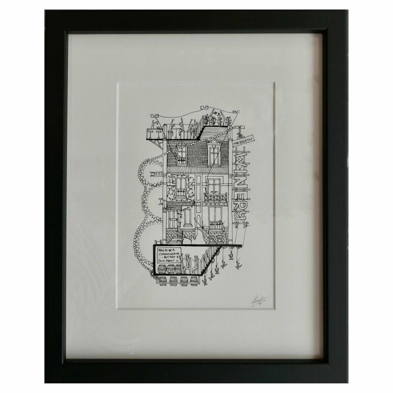 Ellie Compton Winery Print A5 Framed image number 0
