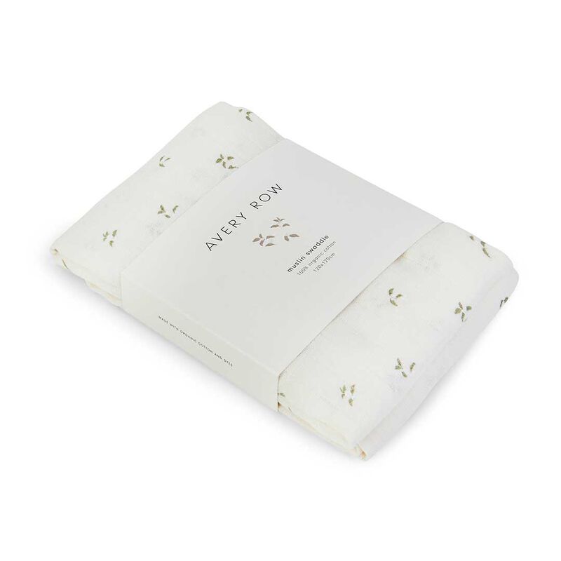 Avery Row Extra Large Organic Muslin - Nettle Scatter image number 0