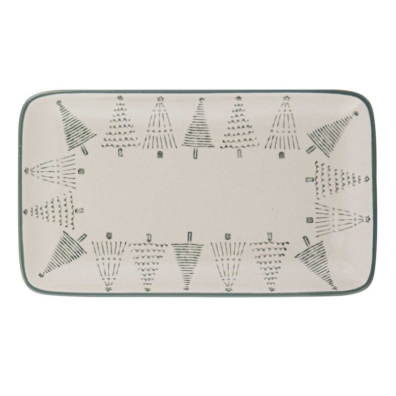 Ladelle Christmas Evergreen Rectangular Platter image number 0