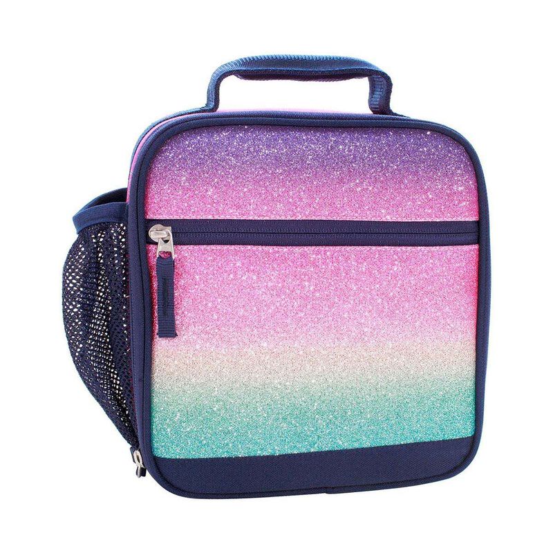 Pottery Barn Kids Mackenzie Cold Pack Lunch Rainbow Ombre Sparkle Glitter image number 0