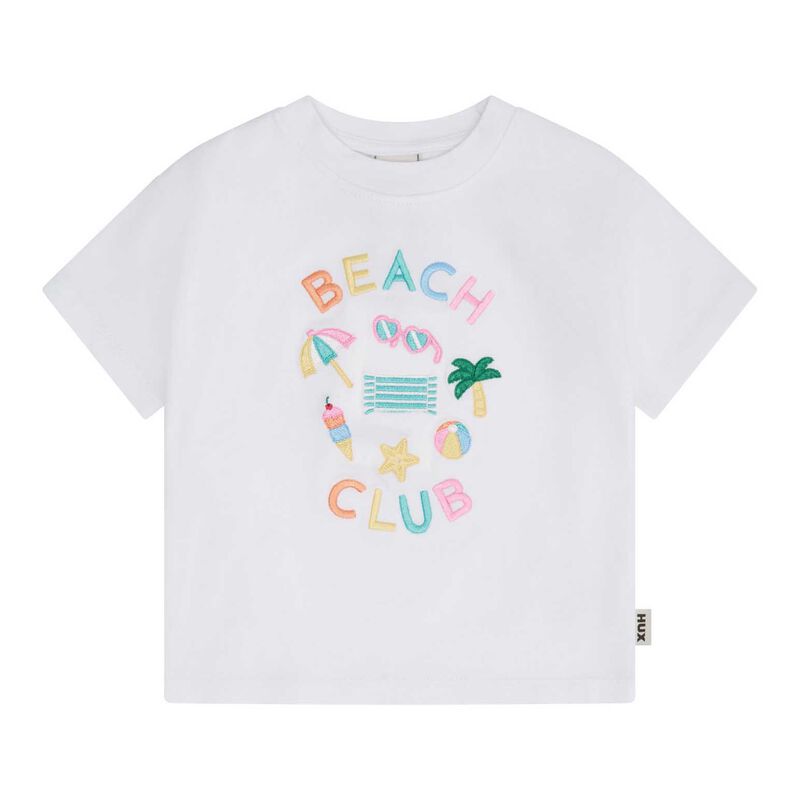 Huxbaby Beach Club 7 Emb Drop Shoulder Tee 1-2Y image number 0