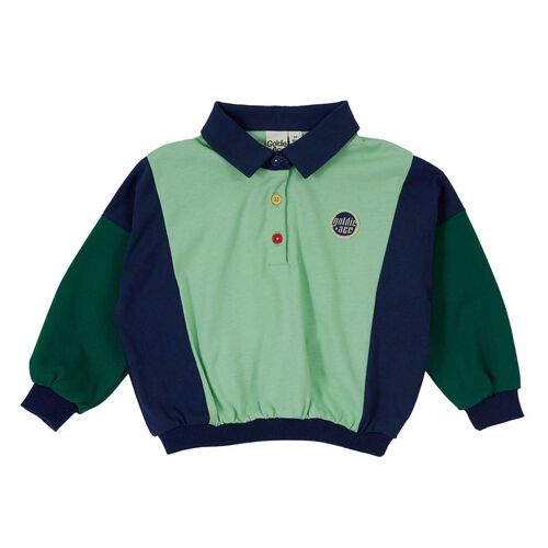 Goldie + Ace Panelled Relaxed Rugby Sweat Top 3-5Y