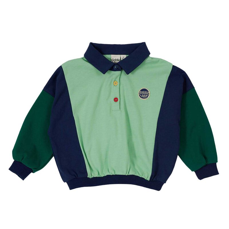 Goldie + Ace Panelled Relaxed Rugby Sweat Top 3-5Y image number 0