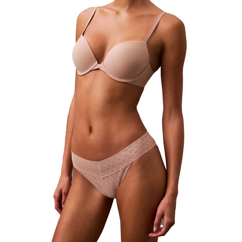 Calvin Klein Microfiber Stretch With Lace Low Rise Bikini image number 0