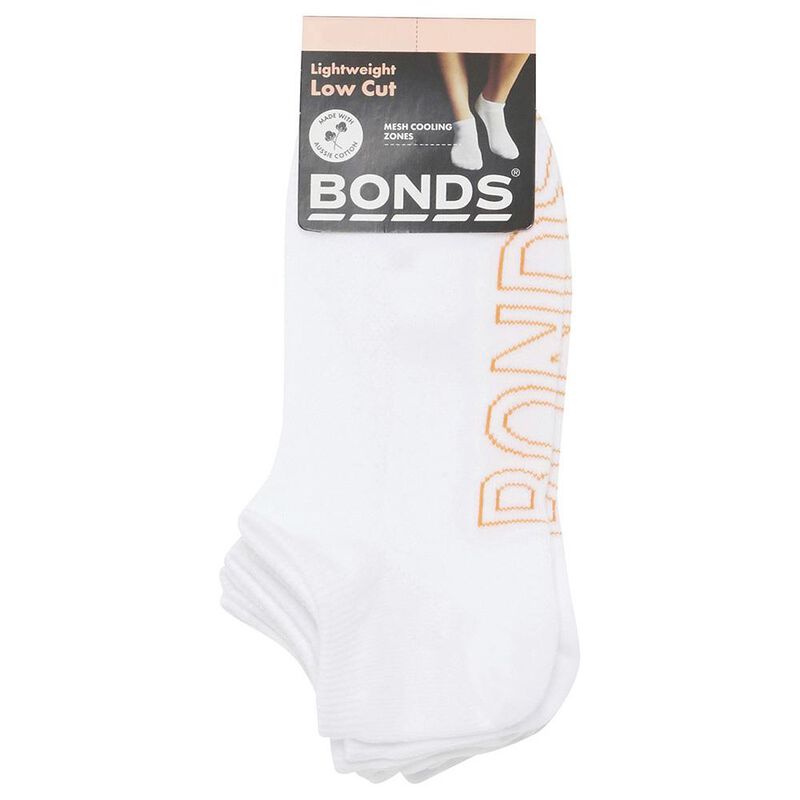 Bonds Logo Lightweight Low Cut Socks - 4 Pack image number 2
