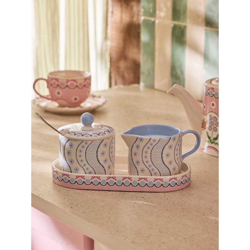 Cath Kidston Spitalfields Silk Sugar & Milk Jug Set image number 1