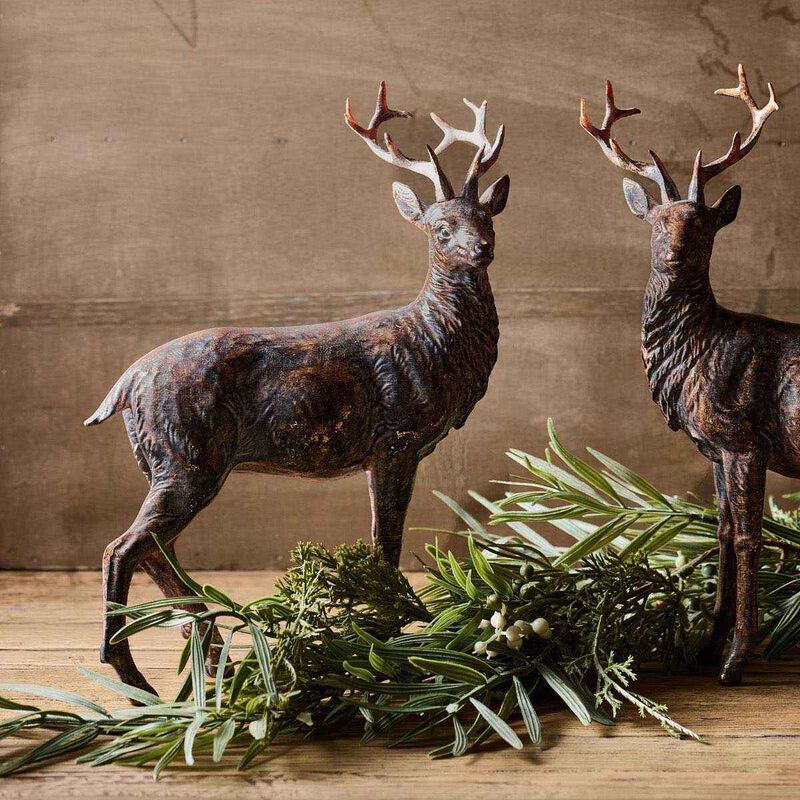 French Country Sentinel Large Standing Reindeer Left Side image number 1