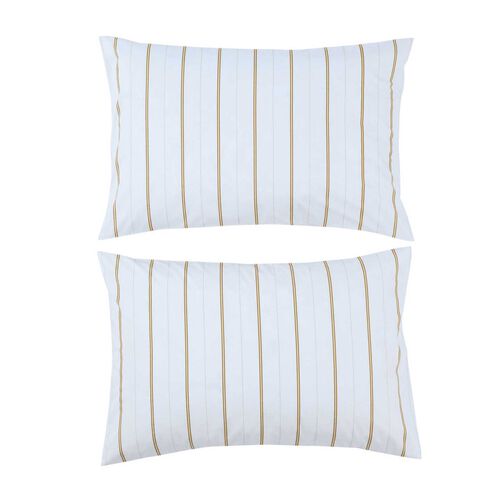 MM Linen Cape Stripe Pillowcase Set - Ochre