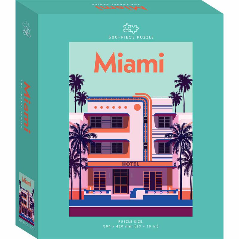 Hinkler Travel Poster 500 Piece Jigsaw: Miami image number 0
