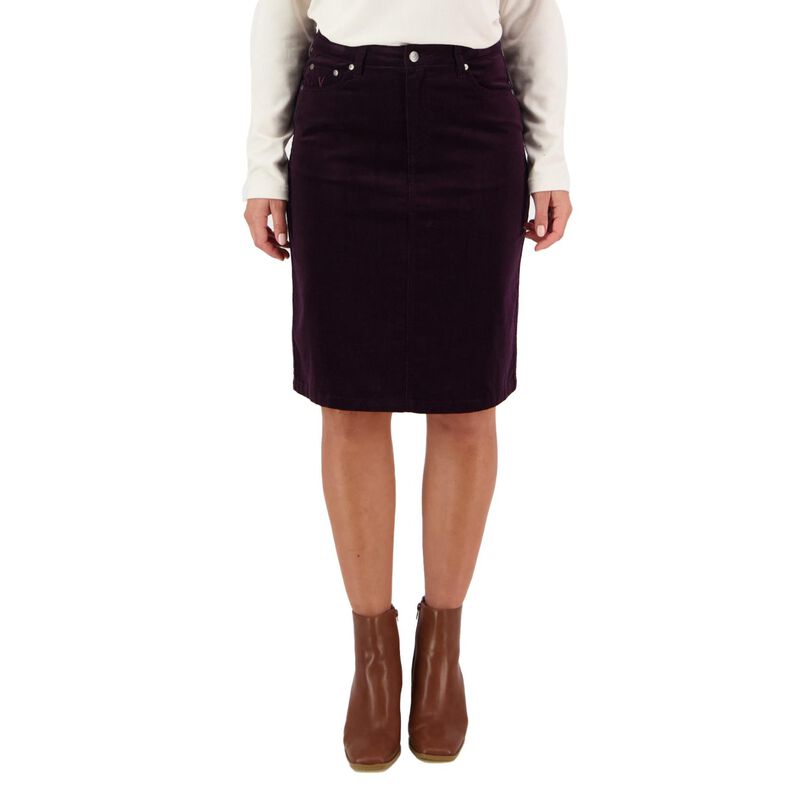 Vassalli Knee Length Pinwale Cord Skirt image number 0