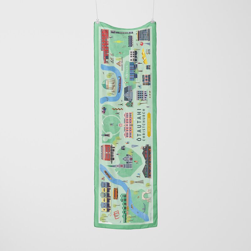 Robertson Creative Otautahi 100% Silk Scarf In Gift Box image number 2