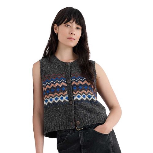 Seasalt Cornwall Golden Light Vest Sonata Coal Jetty Mix
