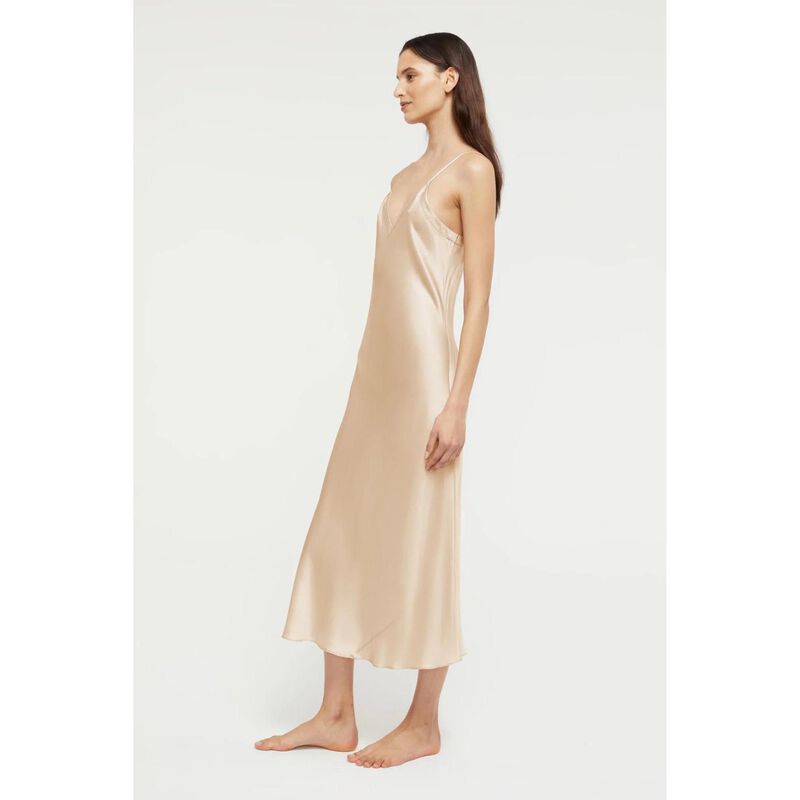 Ginia Silk Long Nite V Neck image number 11