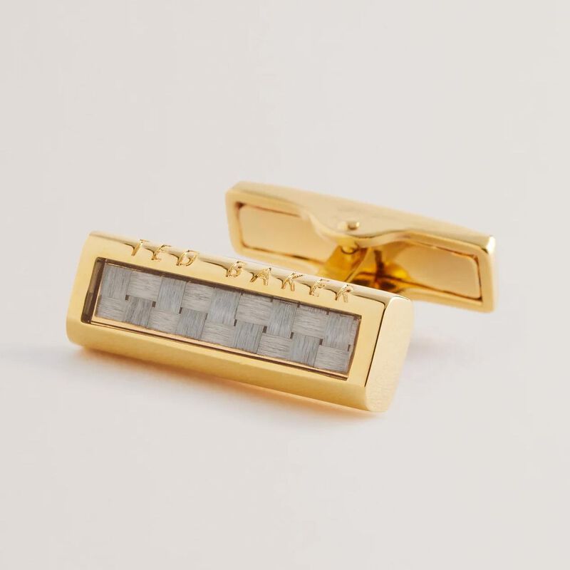 Ted Baker Carbie Carbon Fibre Cufflinks image number 1
